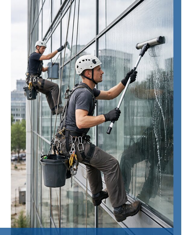 Мойка витражей альпинистами в Тамбове от 711 р. под ключ|ВЫСОТНИК-Тмб