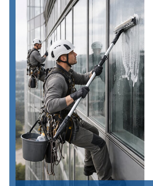 Высотная мойка сплошного остекления с выездом в Тамбове