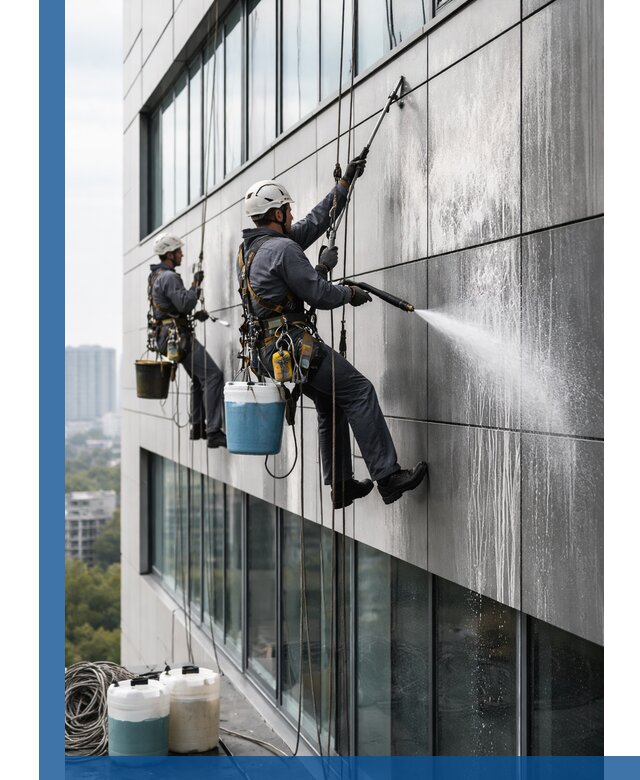 Профессиональная мойка вентилируемых фасадов в Тамбове