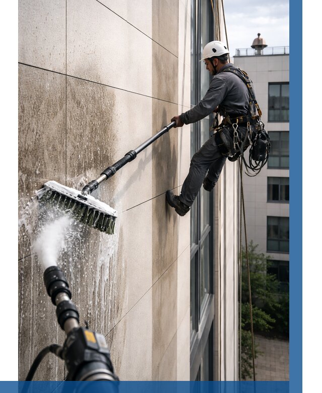 Мойка фасада из керамогранита в Тамбове от 305 р. | ВЫСОТНИК-Тмб