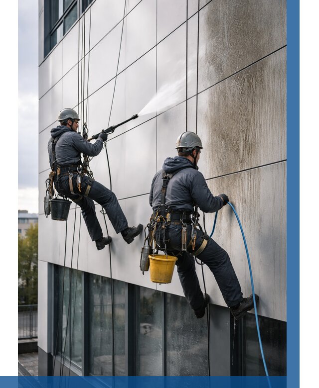 Мойка фасада из композита в Тамбове по цене от 305 р. | ВЫСОТНИК-Тмб