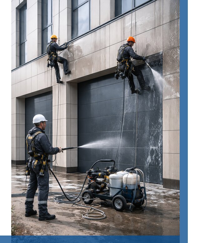 Послестроительная мойка фасада в Тамбове от 305 р. | ВЫСОТНИК-Тмб