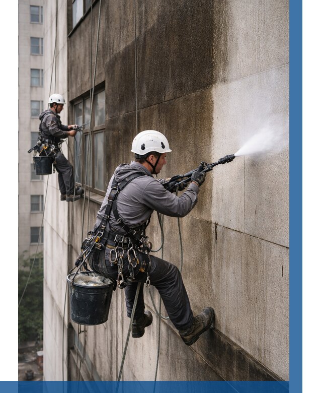 Очистка фасада от копоти в Тамбове от 254 р. | ВЫСОТНИК-Тмб