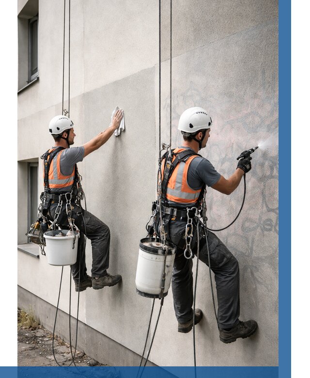 Антиграффити покрытие фасада в Тамбове от 609 р. | ВЫСОТНИК-Тмб