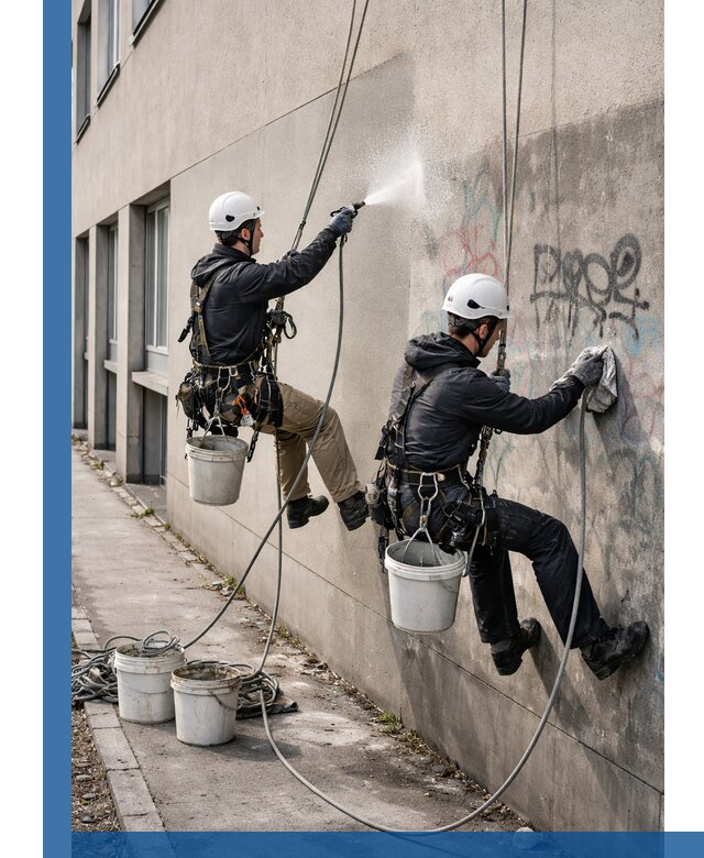 Антиграффити покрытие фасада с защитой от надписей в Тамбове