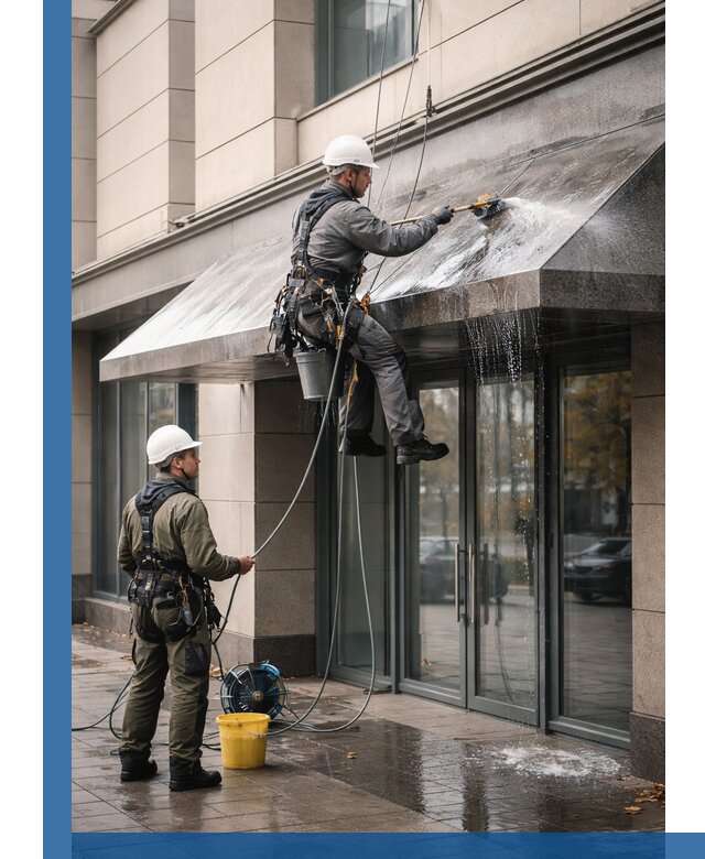 Профессиональная мойка козырьков и навесов в Тамбове