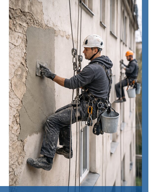 Восстановление штукатурки фасада в Тамбове от 1218 р. | ВЫСОТНИК-Тмб