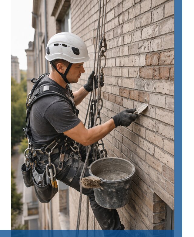 Ремонт кирпичной кладки фасада в Тамбове от 1828 р. | ВЫСОТНИК-Тмб