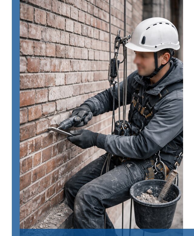 Расшивка кирпичных швов фасадов и стен, ремонт в Тамбове