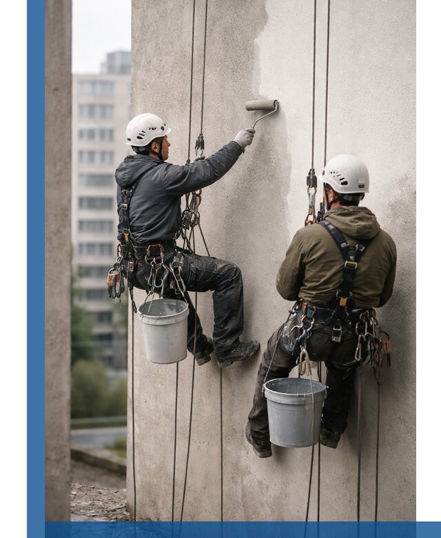 Покраска фасадов высотными альпинистами в Тамбове с гарантией