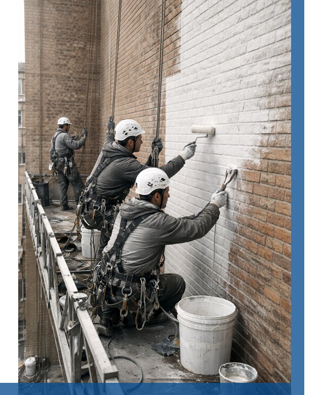 Покраска кирпичного фасада в Тамбове от 355 р. | ВЫСОТНИК-Тмб