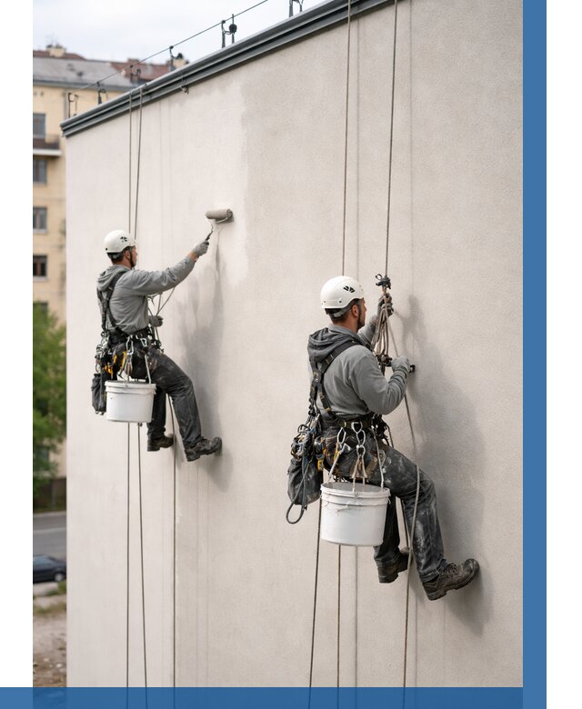 Покраска оштукатуренного фасада в Тамбове от 325 р. | ВЫСОТНИК-Тмб