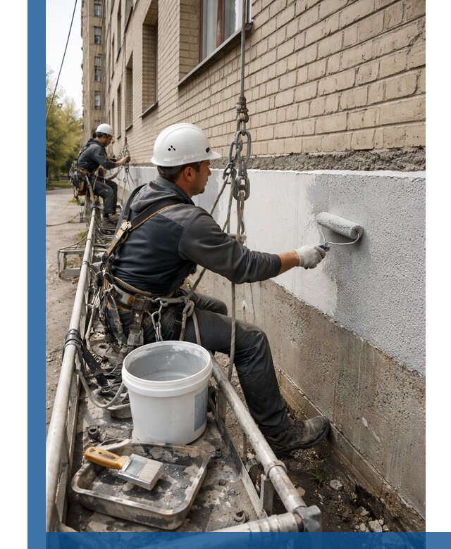 Окраска цоколя здания в Тамбове профессионально и надежно