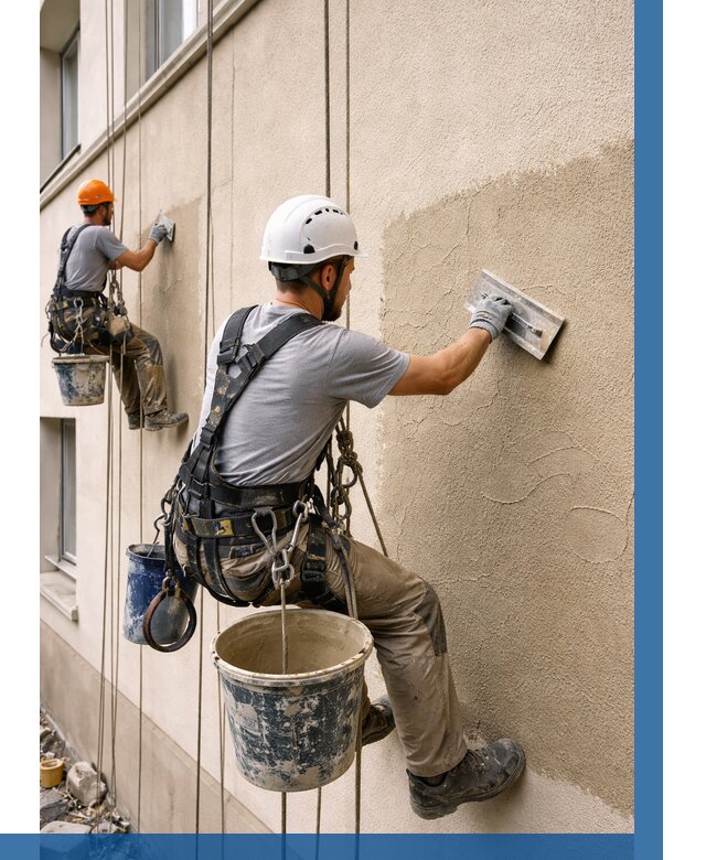 Декоративная штукатурка фасада в Тамбове от 1218 р. | ВЫСОТНИК-Тмб