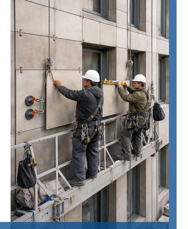 Монтаж керамогранита на фасад в Тамбове от 2539 р. | ВЫСОТНИК-Тмб