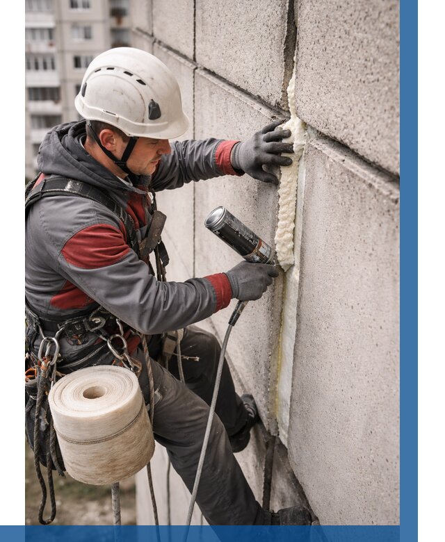 Утепление межпанельных швов в Тамбове от 711 р. | ВЫСОТНИК-Тмб