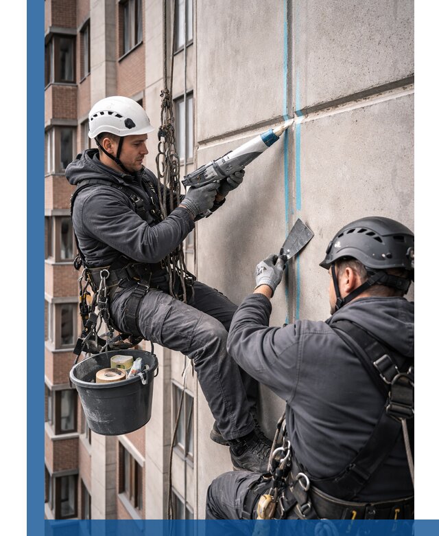 Вторичная герметизация швов фасада и кровли в Тамбове