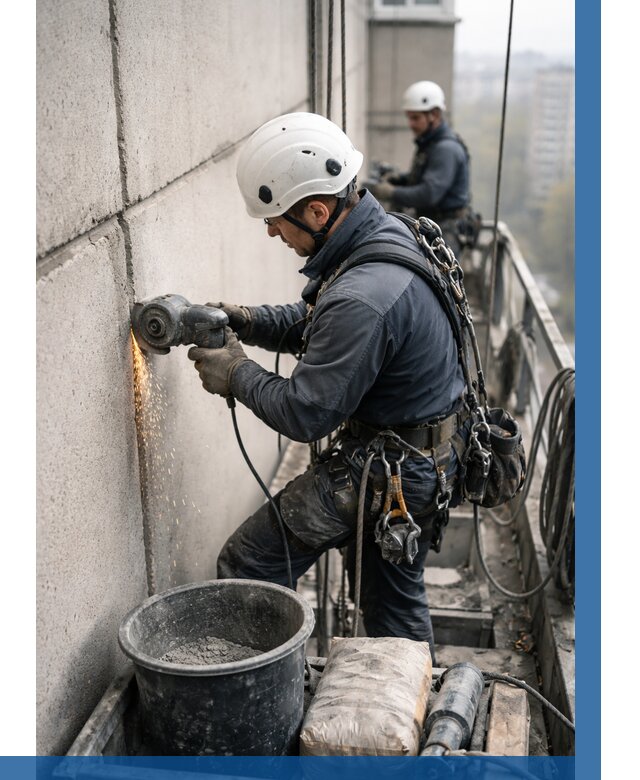 Штробление межпанельных швов в Тамбове от 1218 р. | ВЫСОТНИК-Тмб