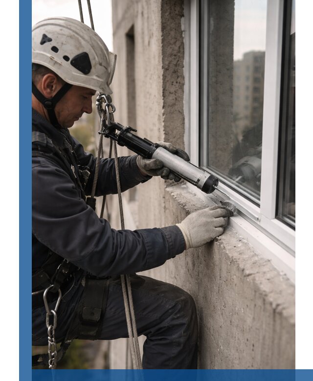 Герметизация оконных швов снаружи в Тамбове профессионально