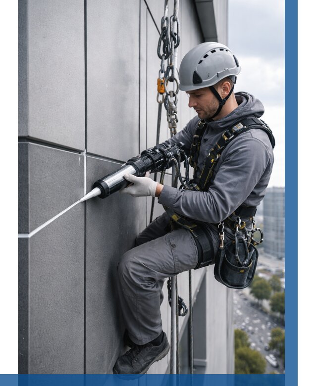 Герметизация стыков фасадных панелей в Тамбове от 6600 р.| ВЫСОТНИК-Тмб