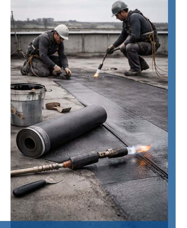 Ремонт рулонной кровли в Тамбове от 660 р. | ВЫСОТНИК-Тмб