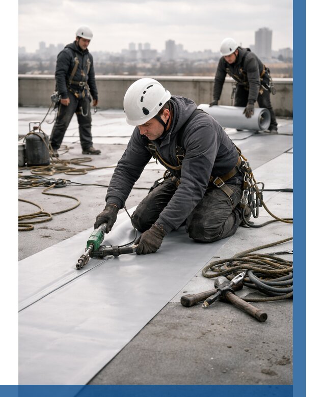 Ремонт мембранной кровли в Тамбове от 1828 р./м2 | ВЫСОТНИК-Тмб