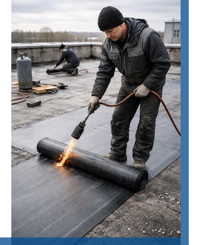 Ремонт наплавляемой кровли в Тамбове от 711 р. | ВЫСОТНИК-Тмб