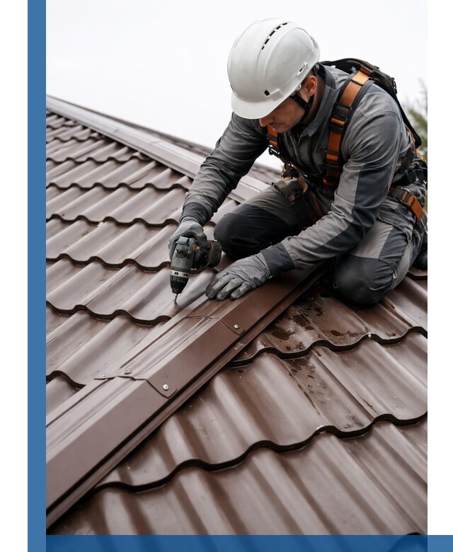 Ремонт металлочерепицы на крыше в Тамбове профессионально