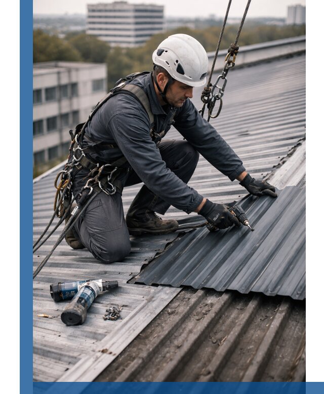 Ремонт профнастила на кровле в Тамбове, работы под ключ