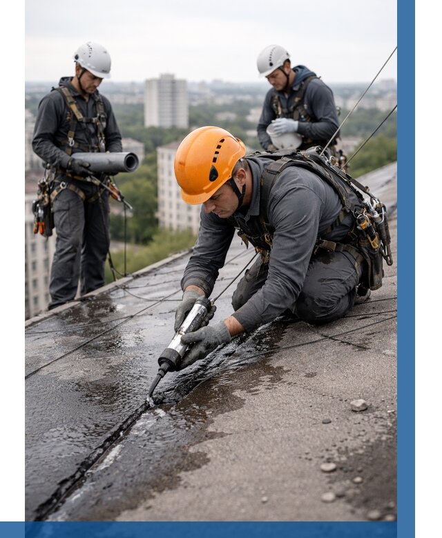 Устранение протечек кровли в Тамбове от 12185 р. | ВЫСОТНИК-Тмб