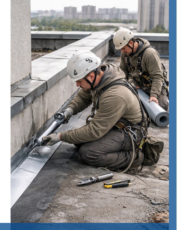 Ремонт кровельных примыканий в Тамбове от 1218 р. | ВЫСОТНИК-Тмб