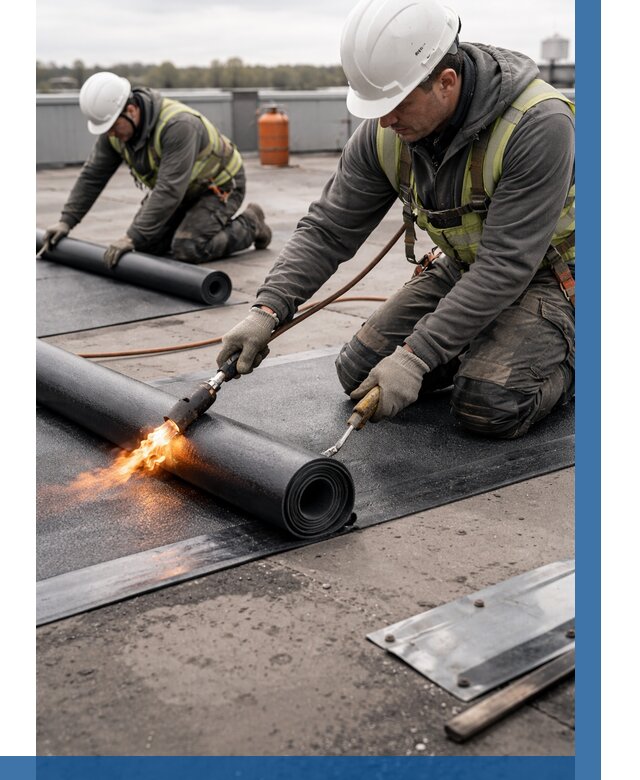 Монтаж наплавляемой кровли в Тамбове от 863 р. — ВЫСОТНИК-Тмб