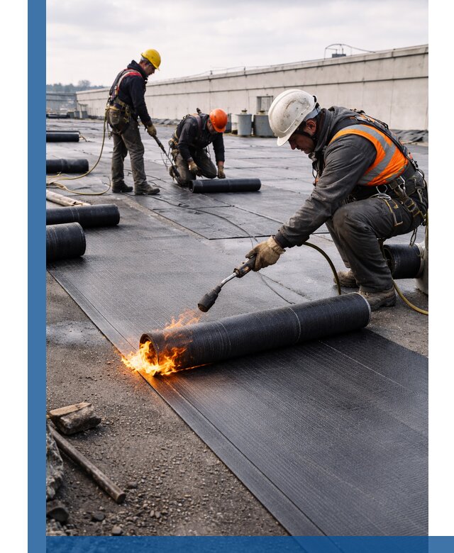 Монтаж наплавляемой кровли в Тамбове профессионально