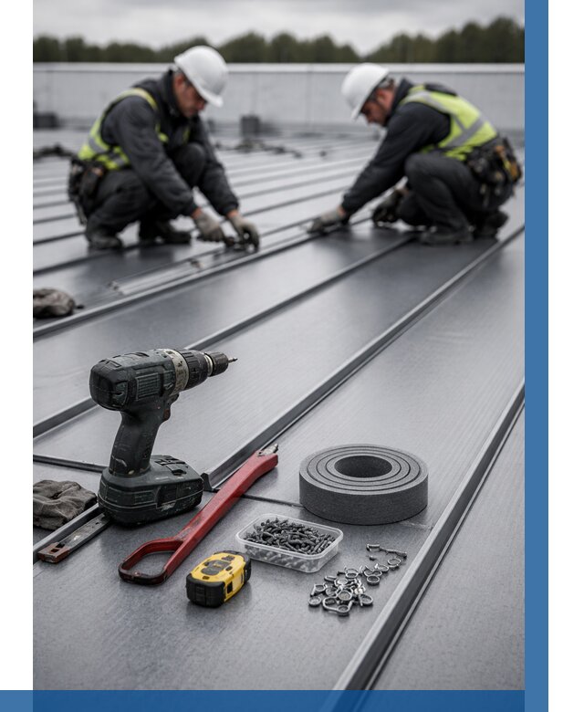 Монтаж фальцевой кровли в Тамбове от 1828 р. | ВЫСОТНИК-Тмб