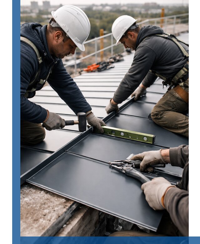 Монтаж фальцевой кровли в Тамбове для промышленных зданий