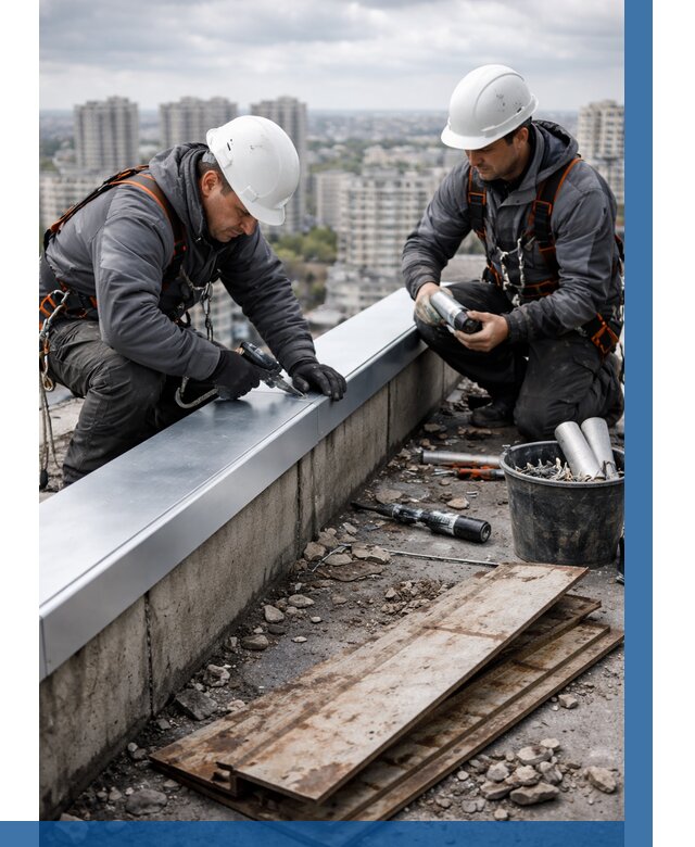 Замена парапетных крышек под ключ в Тамбове от 1218 р. | ВЫСОТНИК-Тмб