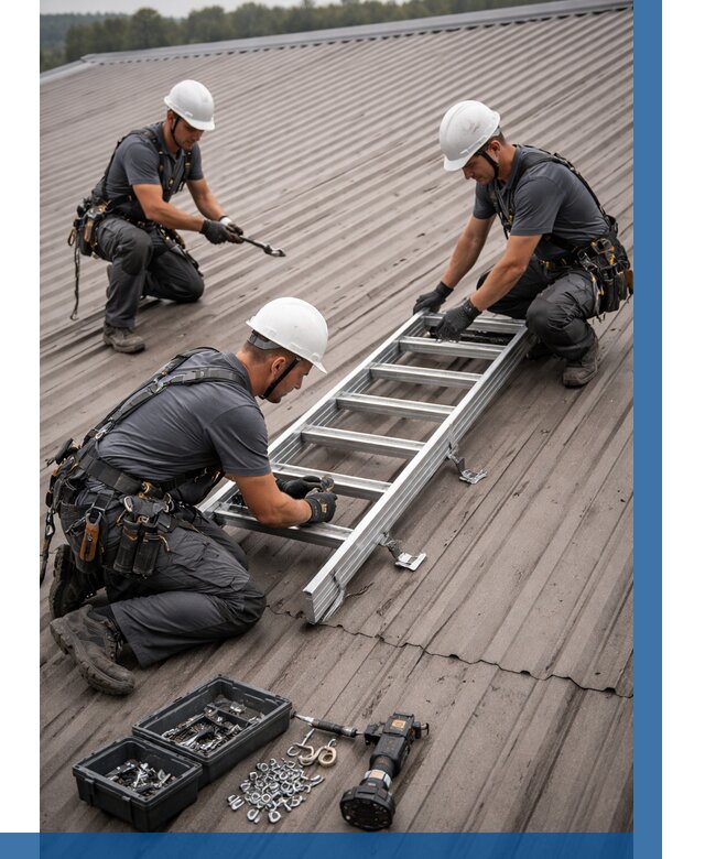 Монтаж кровельной лестницы в Тамбове от 4569 р. | ВЫСОТНИК-Тмб