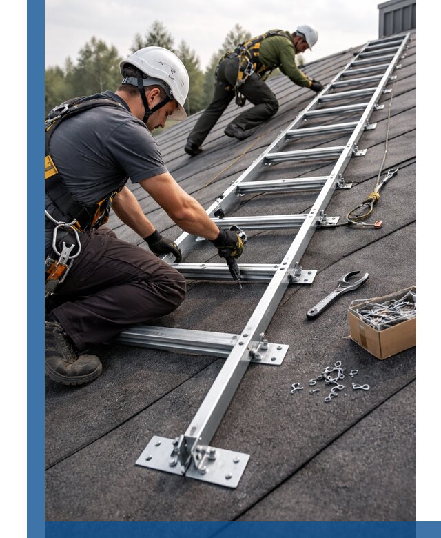 Профессиональный монтаж кровельной лестницы в Тамбове под ключ