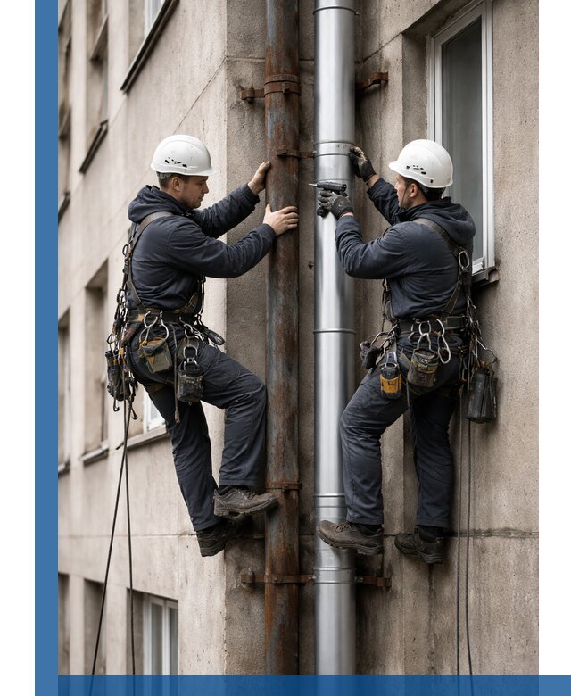 Замена водосточных труб в Тамбове: монтаж и демонтаж под ключ