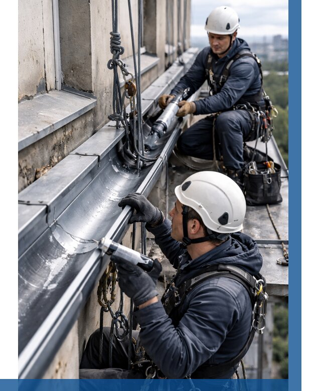 Ремонт водосточных желобов в Тамбове от 6600 р. | ВЫСОТНИК-Тмб