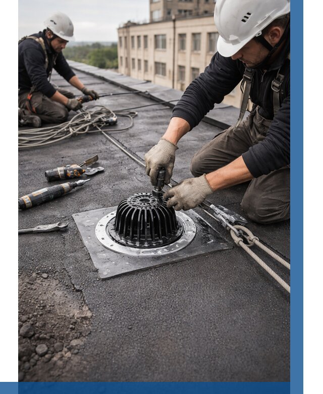 Установка водосточных воронок в Тамбове цена от 3554 р. | ВЫСОТНИК-Тмб