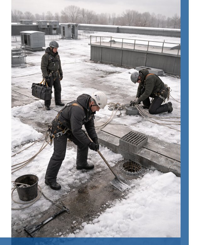 Абонентское обслуживание кровли зимой в Тамбове от 8123 р. | ВЫСОТНИК-Тмб