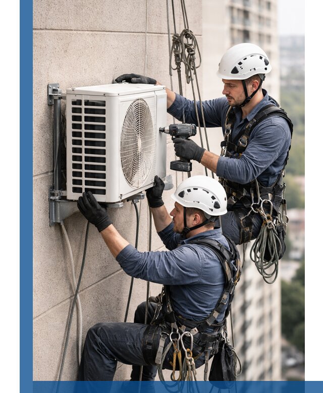 Монтаж внешнего блока кондиционера в Тамбове установка и крепление