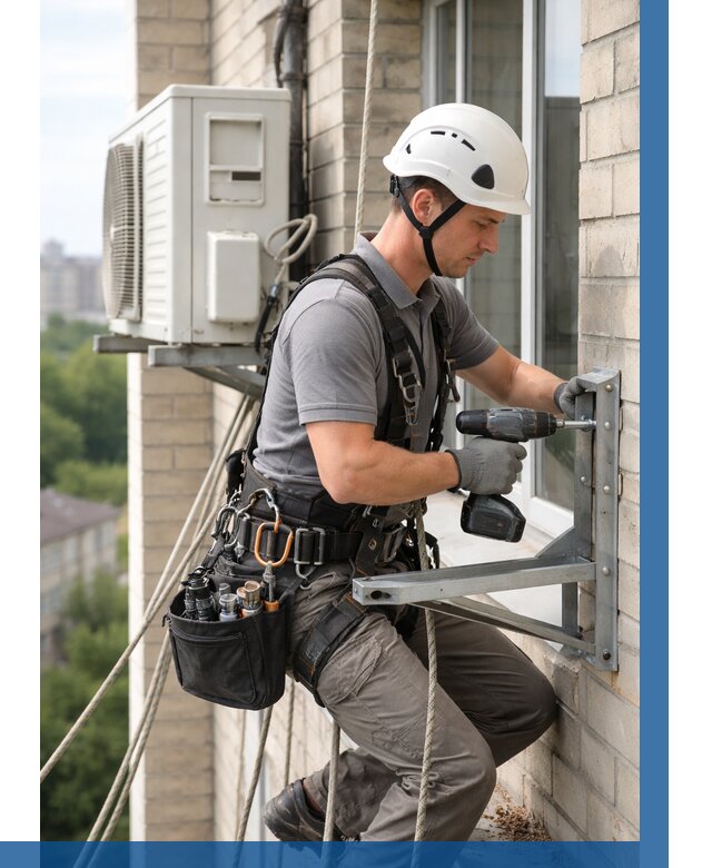 Установка кронштейнов кондиционера в Тамбове от 3554 р. | ВЫСОТНИК-Тмб