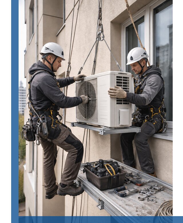 Перенос внешнего блока кондиционера в Тамбове с монтажом и крепежом