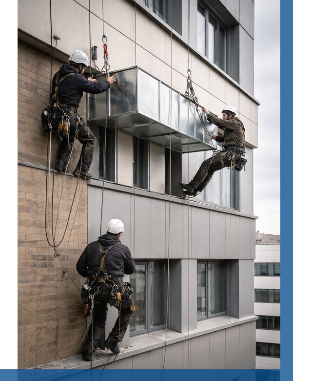 Монтаж воздуховодов на фасаде в Тамбове от 1523 р. | ВЫСОТНИК-Тмб