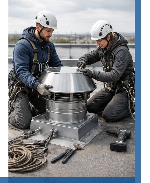 Установка дефлекторов на кровле в Тамбове от 4569 р. | ВЫСОТНИК-Тмб