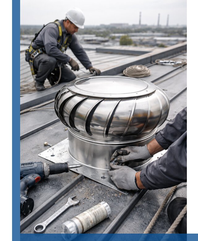 Установка дефлекторов на кровле в Тамбове профессионально