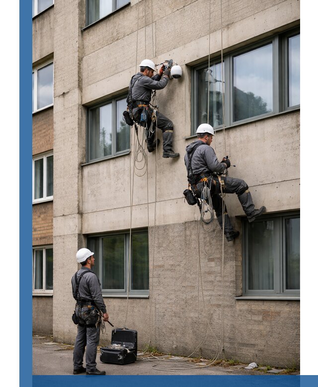 Монтаж фасадных камер видеонаблюдения в Тамбове под ключ