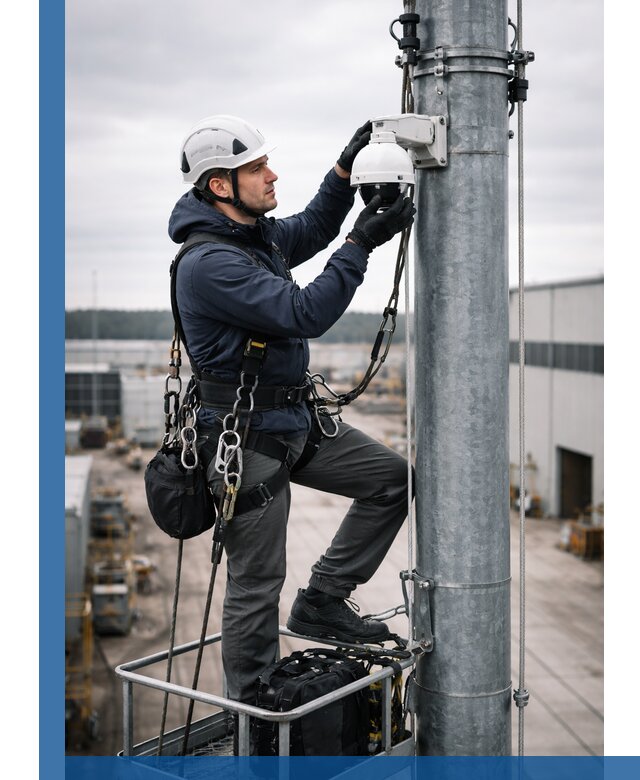 Профессиональная установка видеокамер на мачте в Тамбове